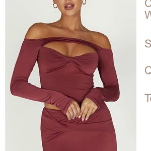 Ceri Wine dress set size large